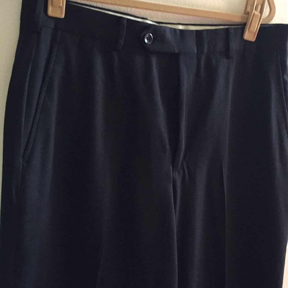 Men’s JC Penny Black Dress Pants 34x32 - Picture 2 of 3